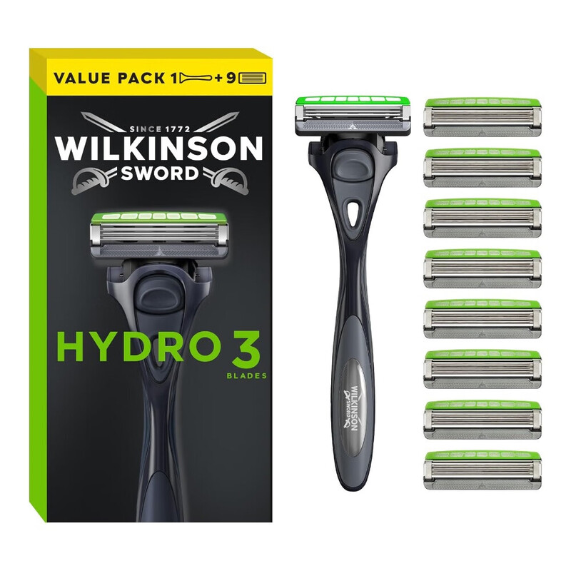Hydro 3 Men's 1 Razor with 8 Blade Refills