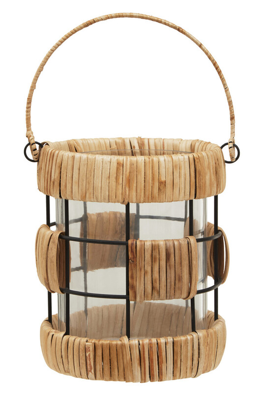 Lantern Kuta Woven Natural/Black Small