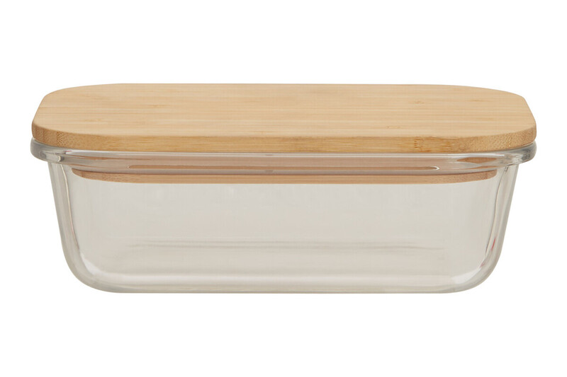 640ml Glass Container With Bamboo Lid