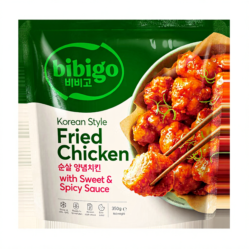 Bibigo Korean Style Fried Chicken With Sweet & Spicy Sauce 350G/Pack