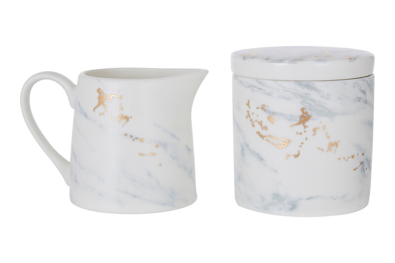 Marble Luxe Sugar Pot And Creamer