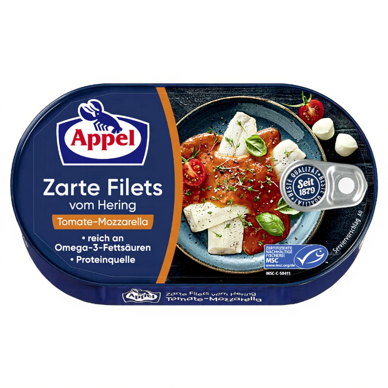 Appel MSC Tender Herring Fillets with Tomato & Mozzarella 200g