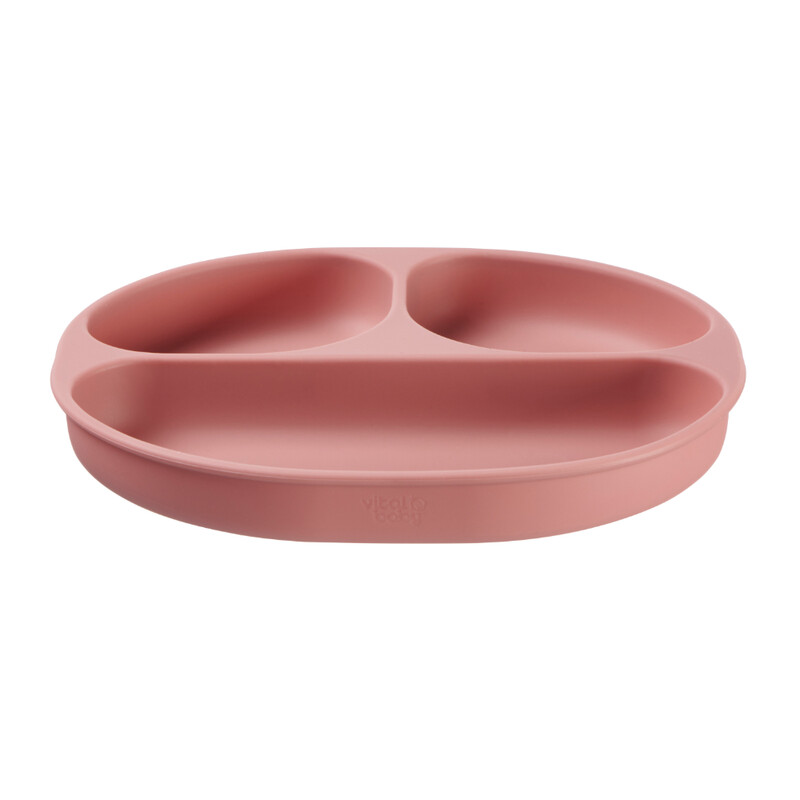 Nourish Silicone Suction Plate 4+ Months Blush Raspberry