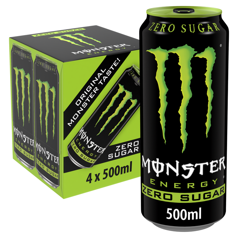 Energy Drink Original green Zero Sugar 4 X 500ml