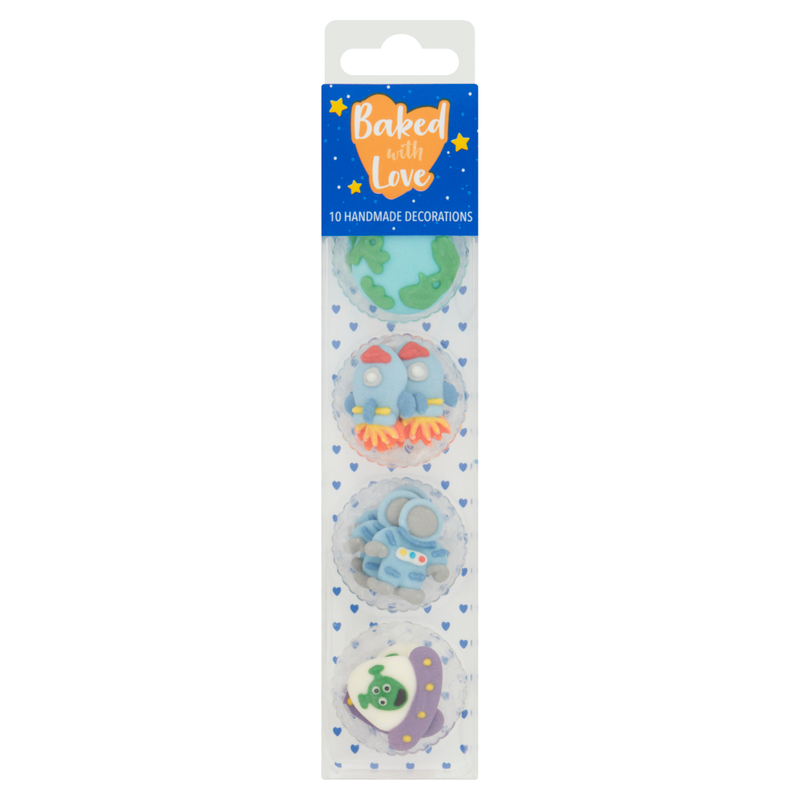Baked With Love 10 Spaceman Sugar Decorations 250G