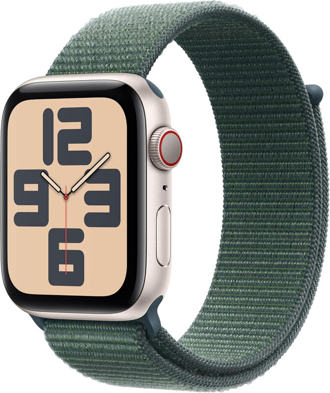 Watch SE - 44mm - Starlight Aluminium Case w/Lake Green Sport Loop