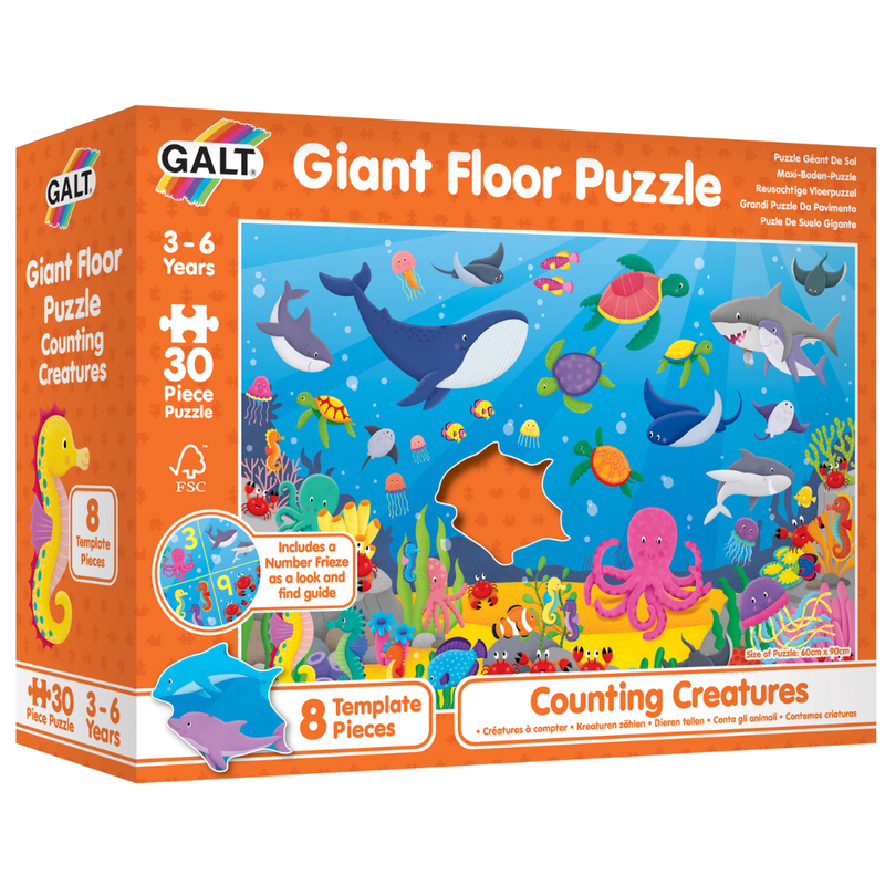 Giant Floor Puzzle Counting Creatures Floor Puzzle for Kids