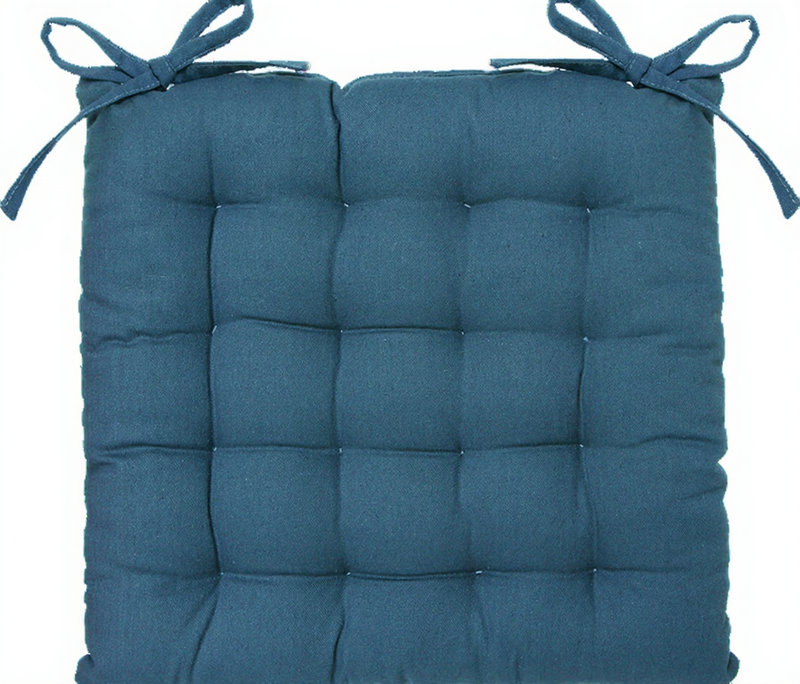 Blaues Stuhlkissen 38x38cm