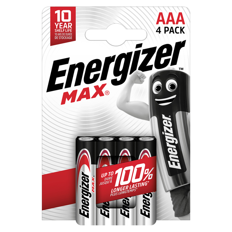 AAA Max Alkaline Batteries – Pack of 4