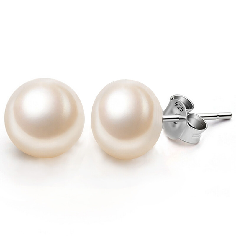 13mm Cream Freshwater Cultured Pearl Stud Earrings