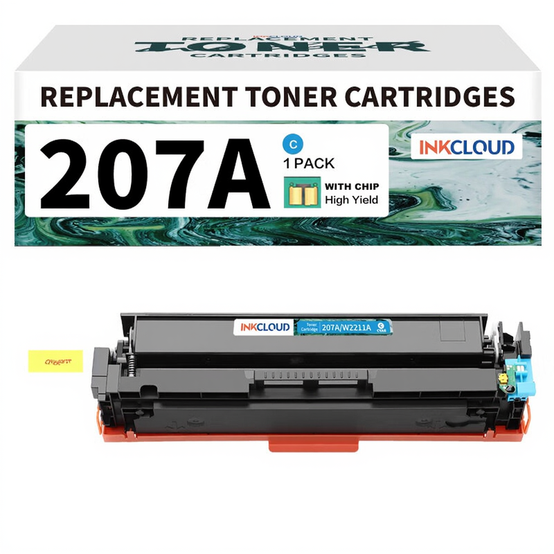 Inkcloud 207 A Toner met Chip compatibel voor HP m283fdw M255dw m255nw 1 Cyaan