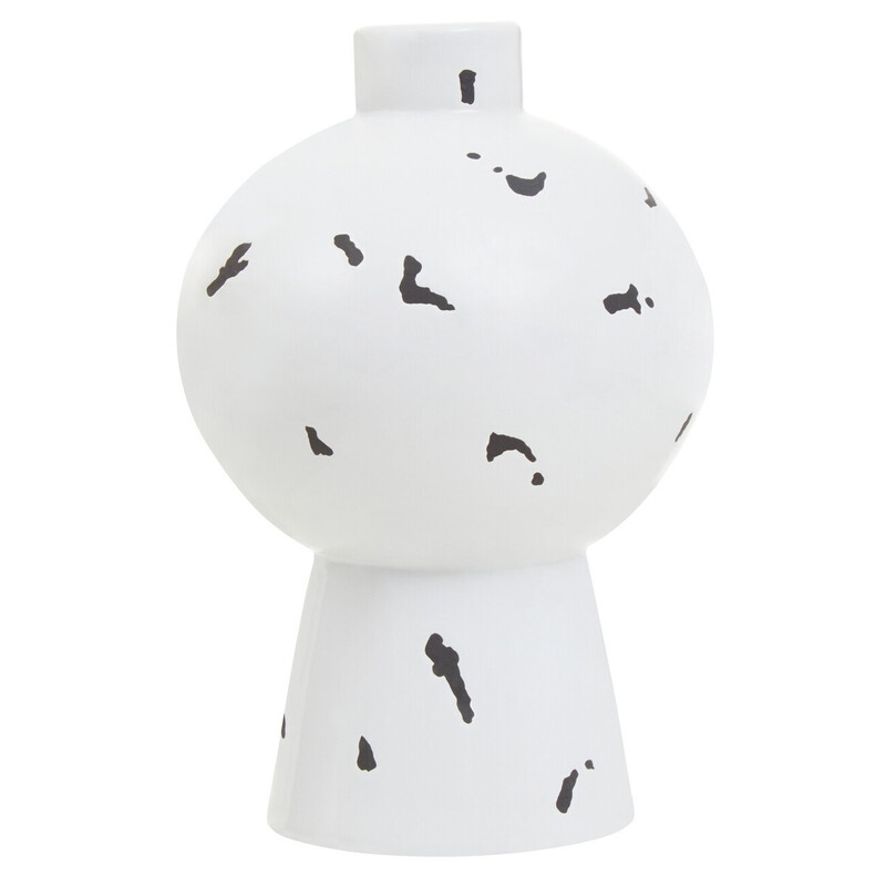 Vase Tundra Tall White/Black Small
