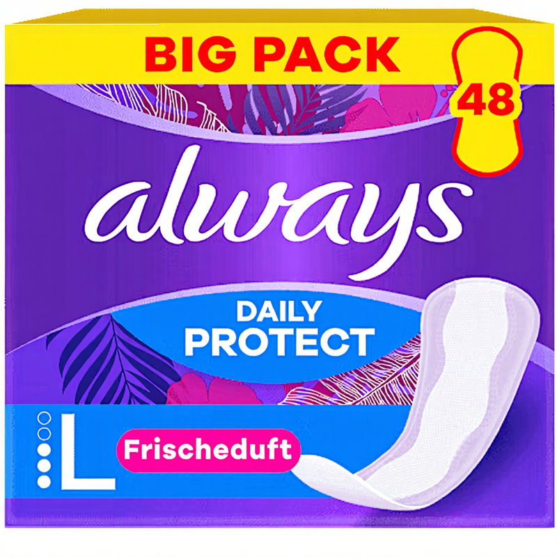 Always Slipeinlagen Extra Protect Groß Frisch Großpackung 48 Stk