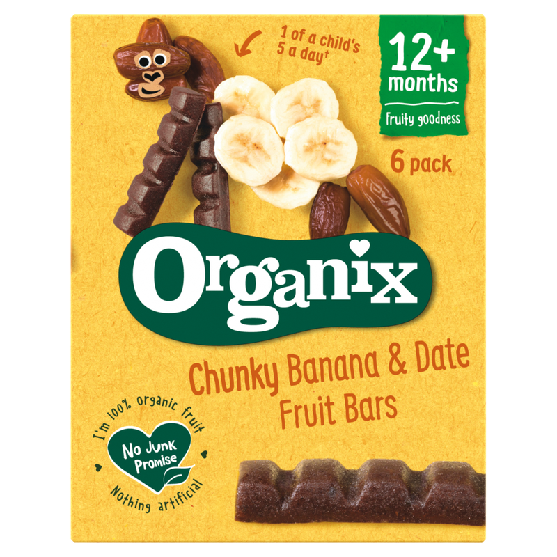 Goodies Chunky Banana & Date Fruit Bars 12+ Months 6 Pack 102g