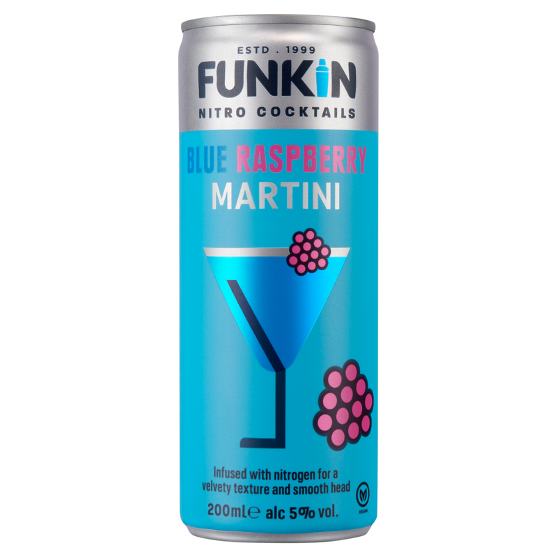 Nitro Cocktails Blue Raspberry Martini 200ml (Abv 5%)