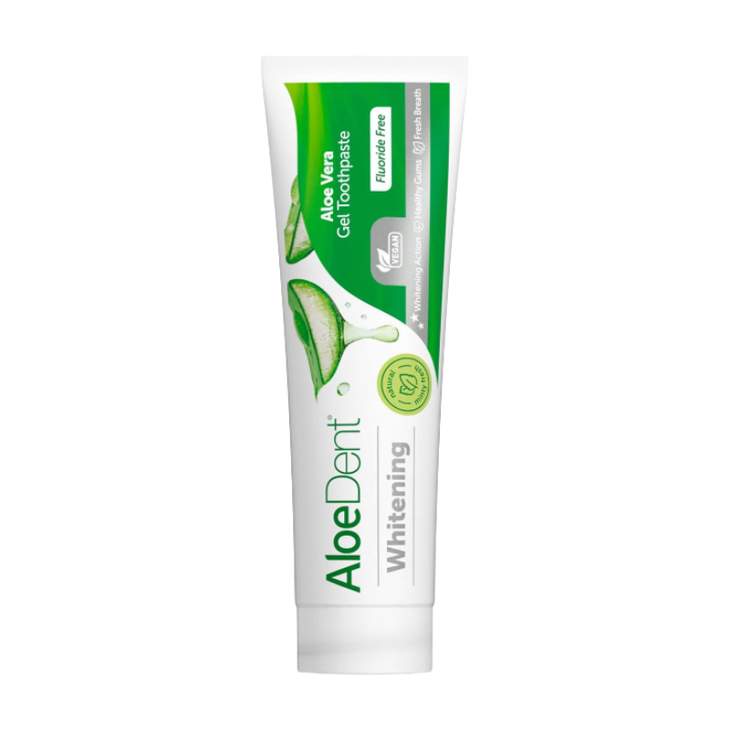 Aloe Dent Aloedent Whitening Aloe Vera Fluoride Free Gel Toothpaste 100Ml