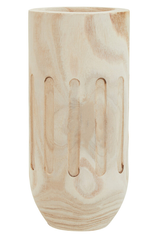 Vase Arlo Engraved Wooden Natural
