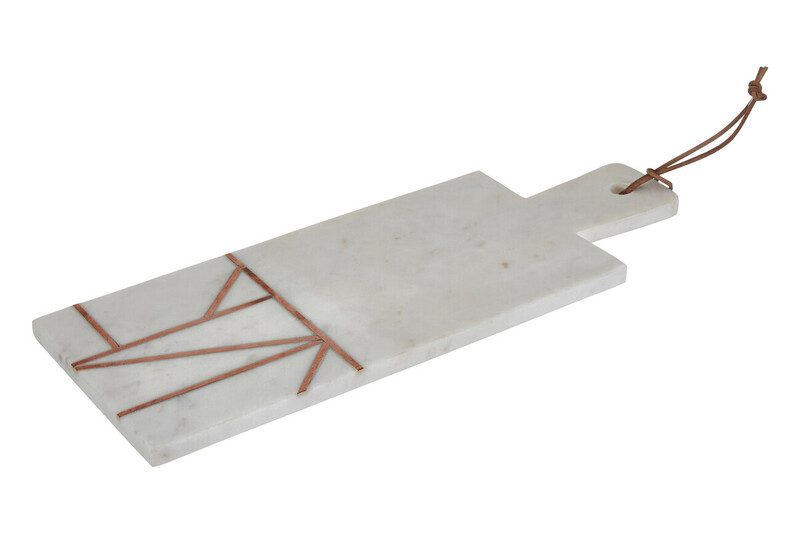 White Marble And Copper Inlay Paddle Board
