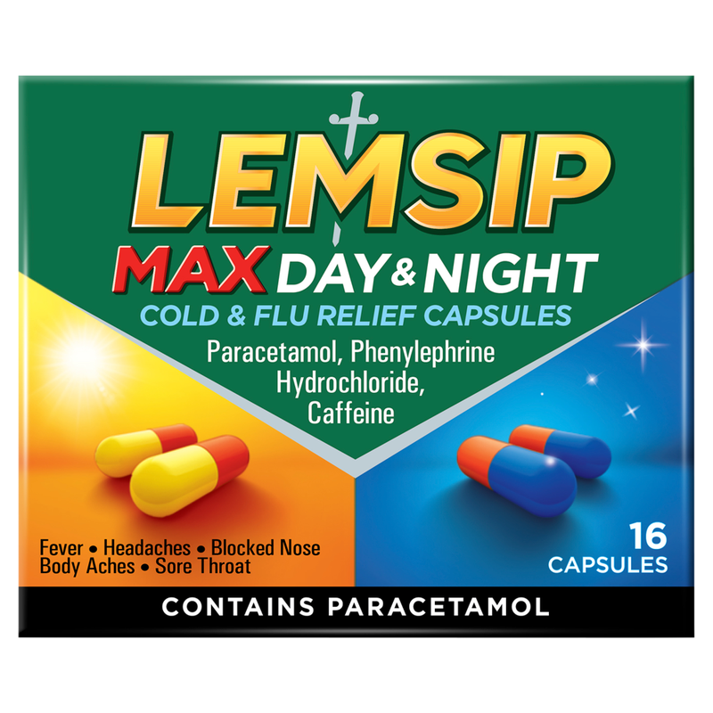 Max Day and Night Cold and Flu Relief Capsules - 16 Capsules