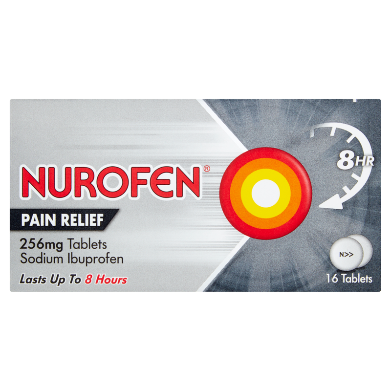 Pain Relief Tablets Ibuprofen 256 mg - 16 Tablets