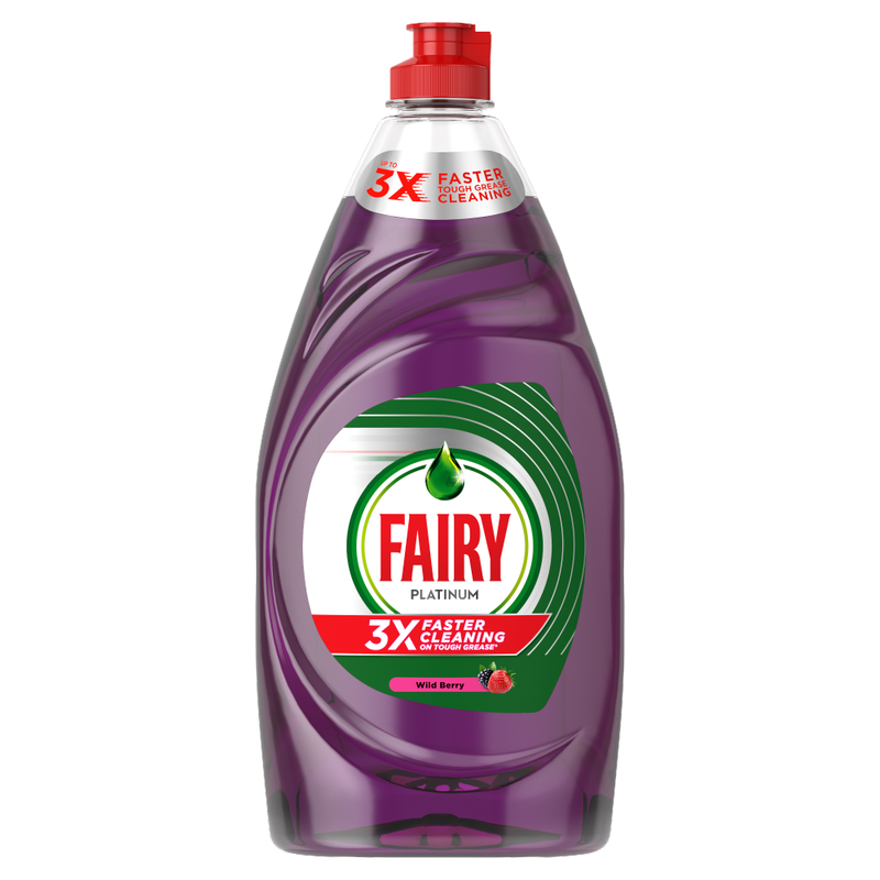 Platinum Quickwash Berry Washing Up Liquid With Up To 3X Faster Tough Grease Cleaning