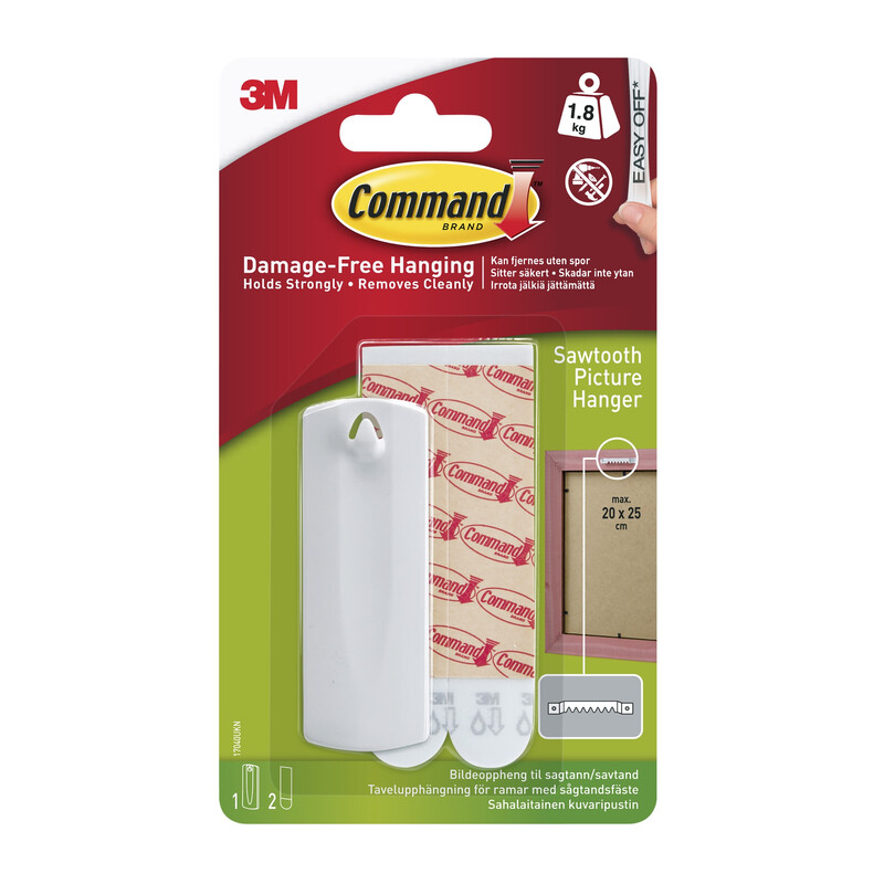 3M Command Adhesive Strip Sawtooth Picture Hanger