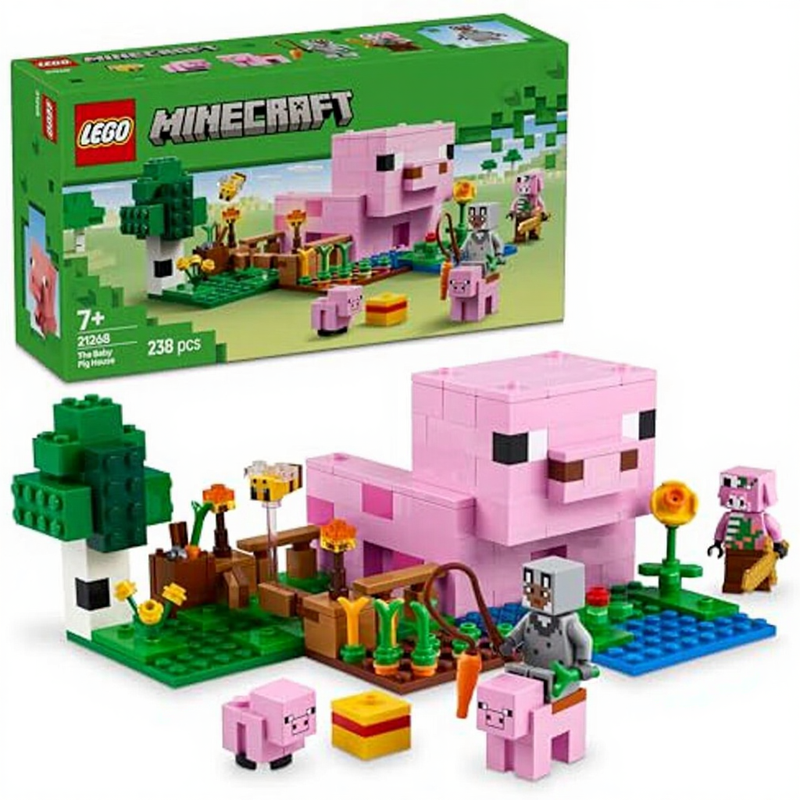 LEGO Minecraft 21268 La Maison du Bébé Cochon - Se