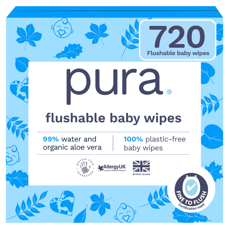 Flushable Eco Baby Wipes 720 Pack