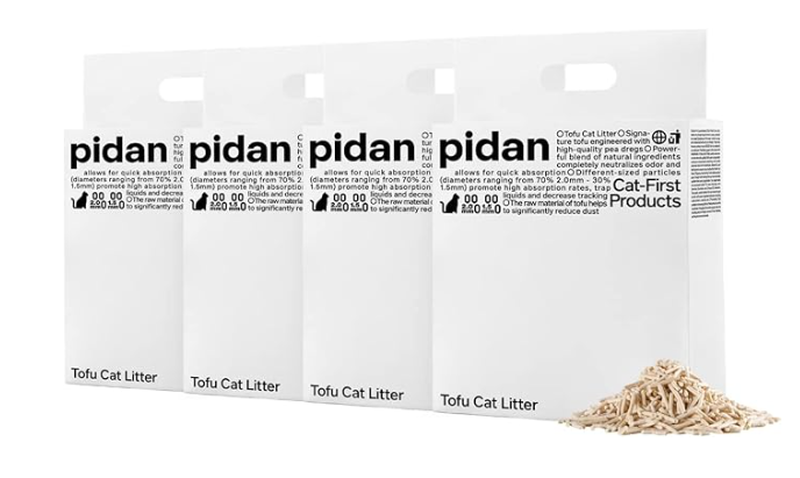 Tofu Cat Litter, 4 x 2.4 kg, 100% Natural Ingredients, Flushable
