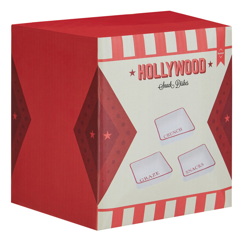 Set Of Three Hollywood Snack Dishes