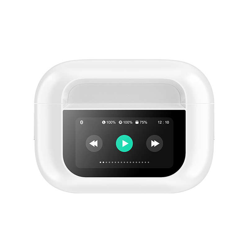 Smart Screen Wireless Earphones - White