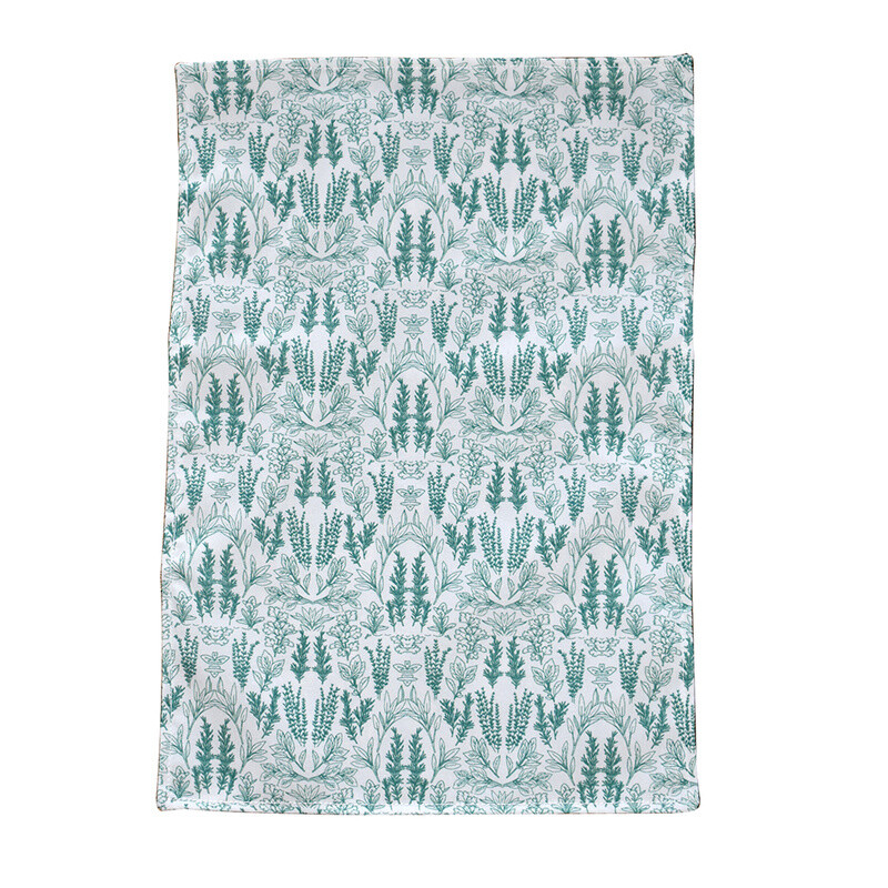 Patterned Green Rectangular Placemat – Floral Design