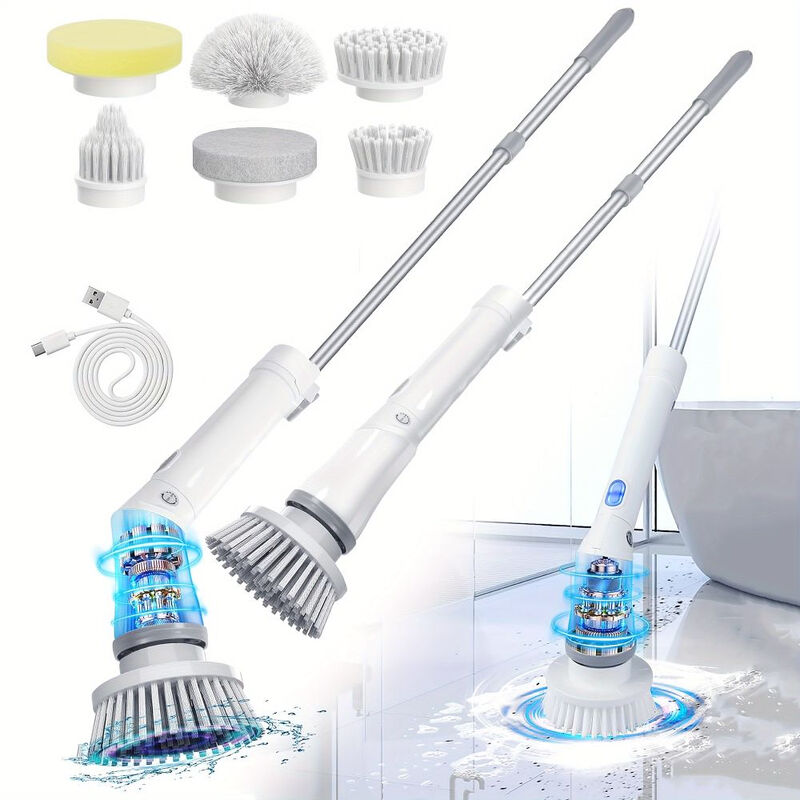 Electric Spin Scrubber, Upgraded, Lightweight, All White Version