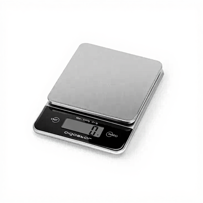 Aigostar elektronische keukenweegschaal met roestvrijstalen weegplateau 5 kg/1 g grijs