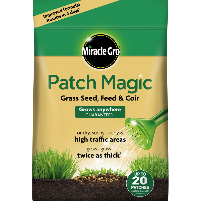 Miracle-Gro Patch Magic Grass Seed, Feed & Coir Bag 1.5kg