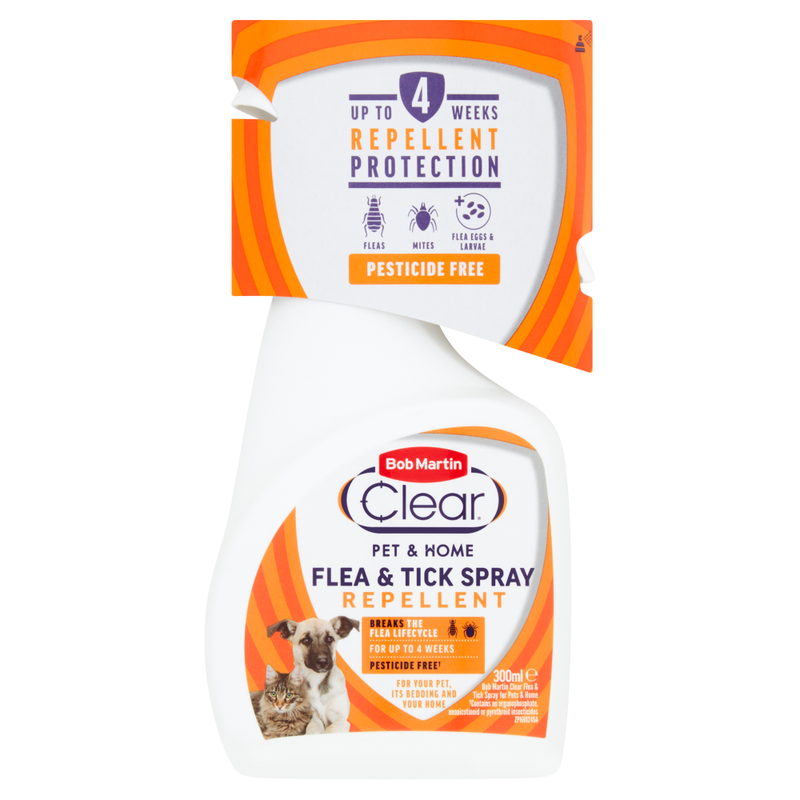 Clear Pet & Home Flea & Tick Spray Repellent 300ml