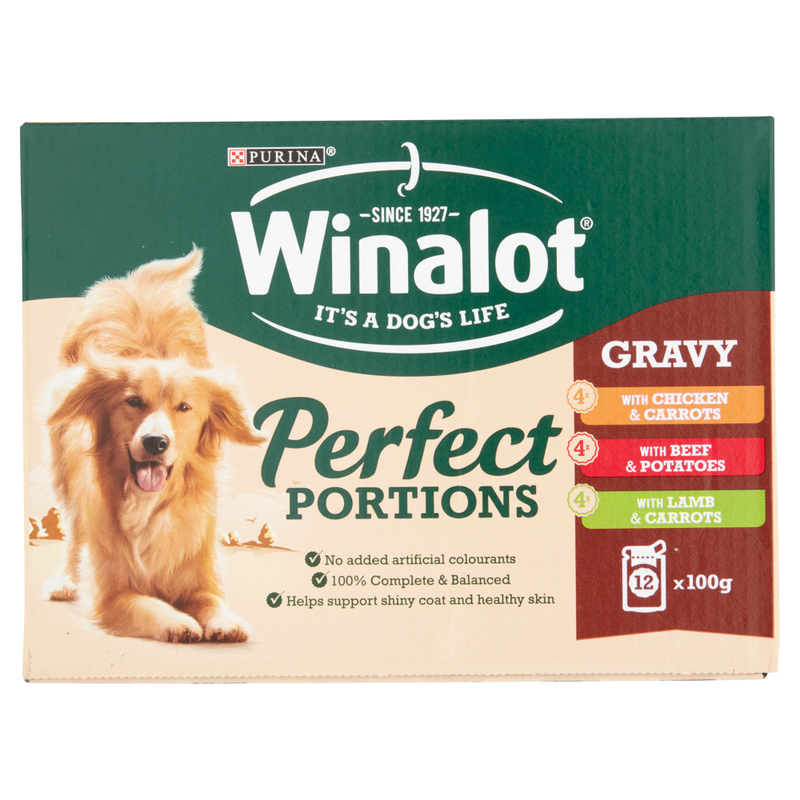 Perfect Portions Adult Dog Selection in Gravy Chicken & Carrots, Beef & Potatoes 12 x
