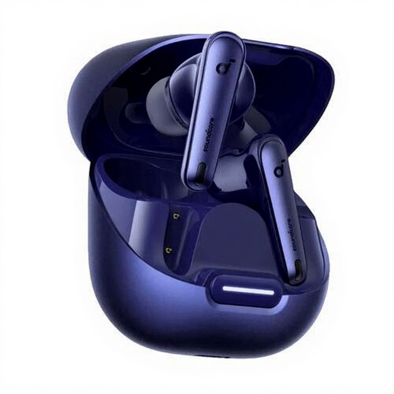 Soundcore Liberty 4 NC - blauw draadloze oordopjes met ruisonderdrukking - 98,5% ruisonderdrukking, adaptieve oor- en omgevingsruisonderdrukking, hoge-resolutie-audio, batterijduur van 50 uur, draadloos opladen, Bluetooth 5,3