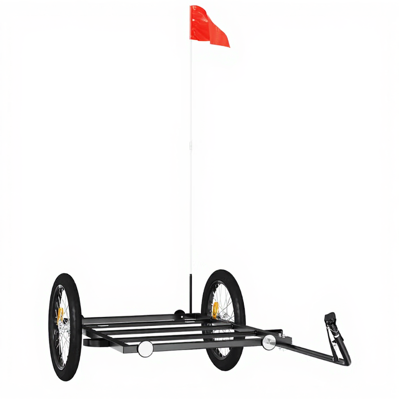 vidaXL Remorque vélo 135x68x37 cm fer noir