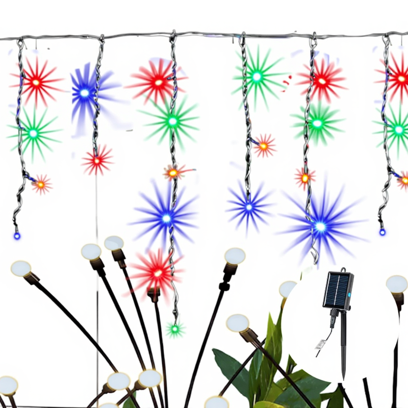 Aigostar Wave guirlande lumineuse plate - Glaçon - 100 LED 2-6-3-5-4 IP65 8 modes, Wave