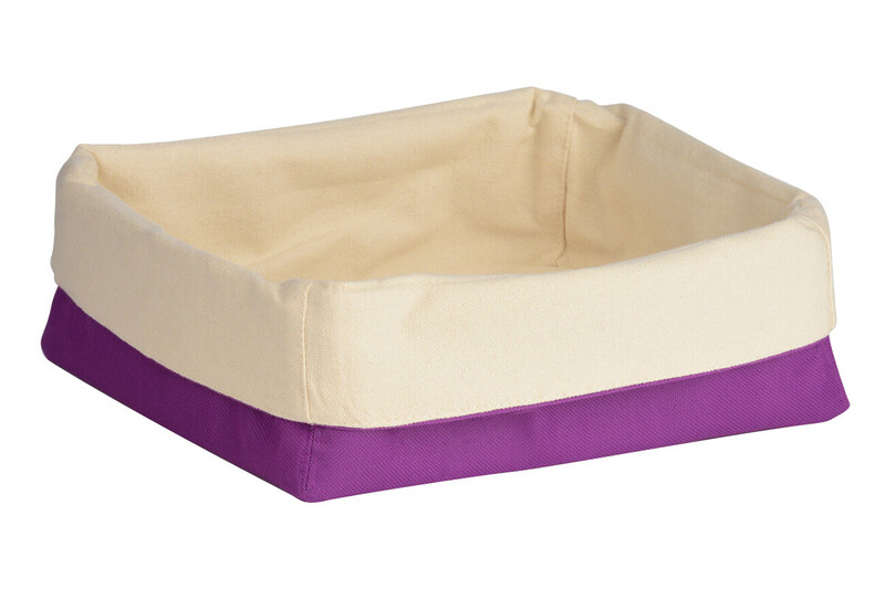 Purple And Cream Large Bread Basket