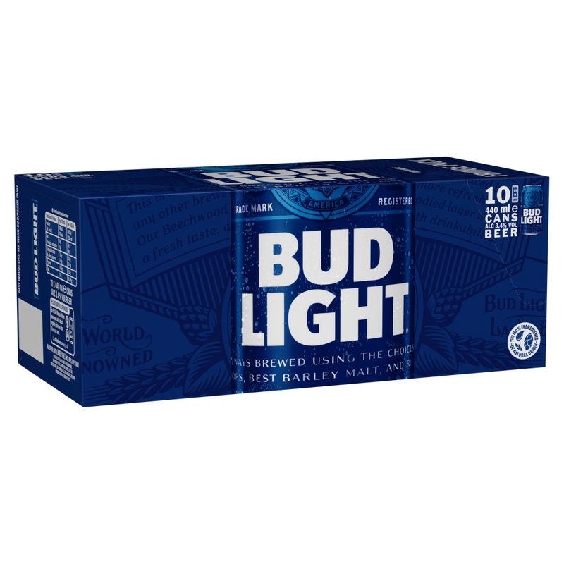 Bud Light Light Bud 10 X 440Ml (Abv 3.4%)