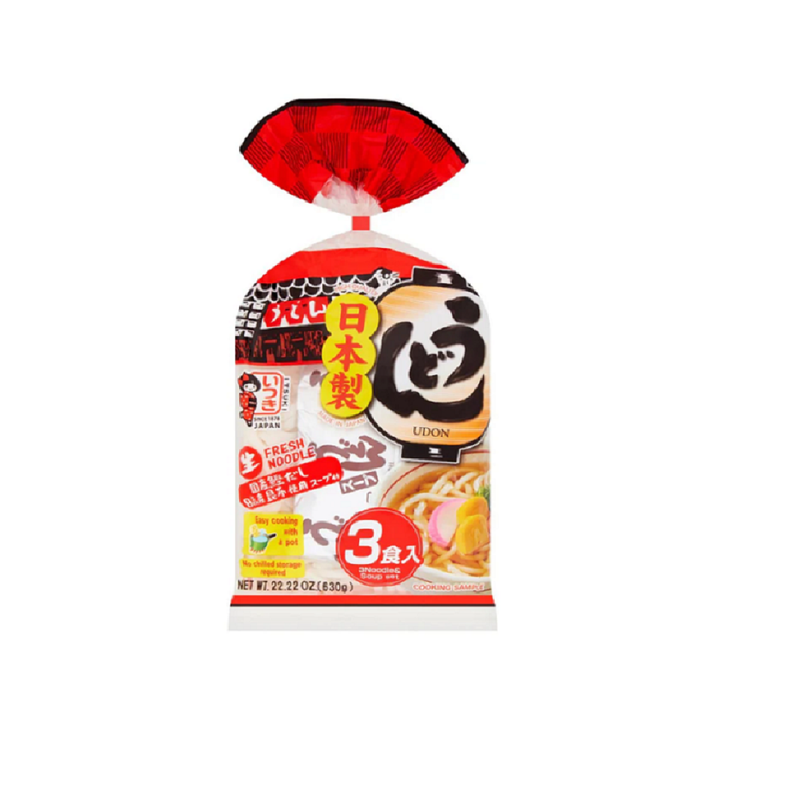 Yude Udon Noodle with Soup Sachet (3 Servings) 630g