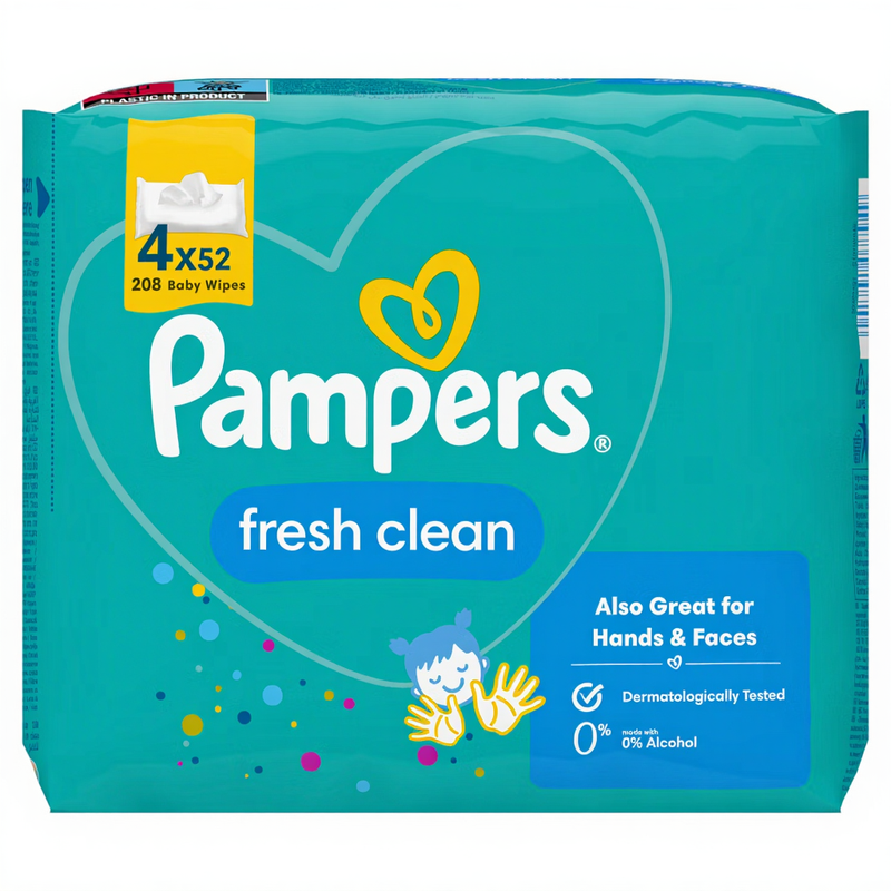 Fresh Clean Baby Wipes 4x52 Pack 208 Wipes