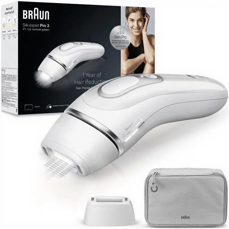 Braun Silk-expert Pro Silk expert Pro 3 PL3020 Lichtimpulstechnologie (IPL) Silber, Weiß