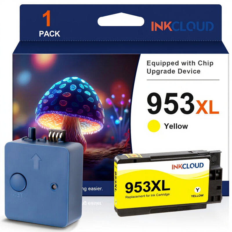 INKCLOUD 953XL Compatibele Inktcartridges voor HP 953 met geavanceerd chipsysteem voor Officejet Pro 7720、7730、7740、8210、8218、8710、8715、8718、8720、8725、8728、8730、8740 1 Geel