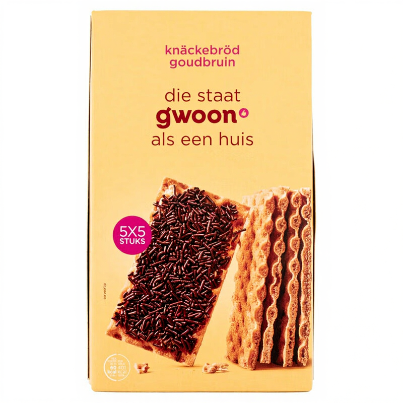 G'woon Crispbread Goudbruin - 375 g