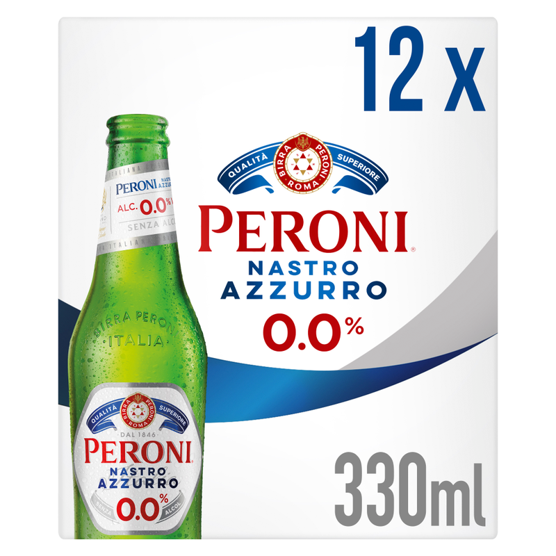 PERONI Zero Bottle 12 x 330ml (ABV 0.0%)
