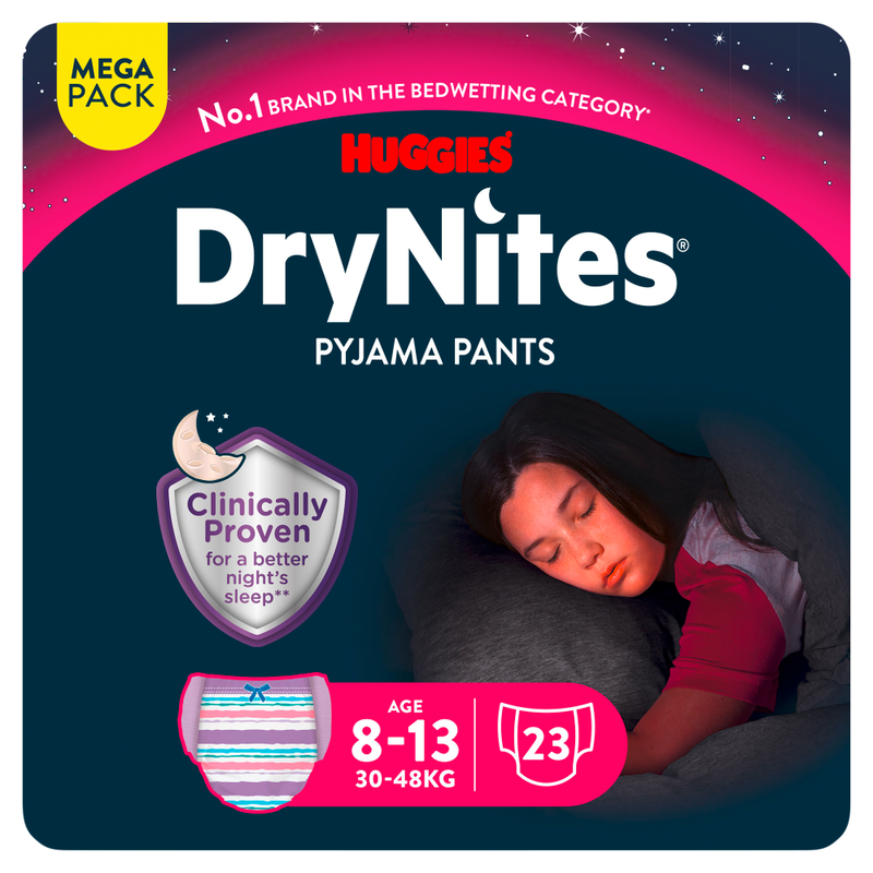 Drynites Pyjama Pants Age 8-13 23 Pack