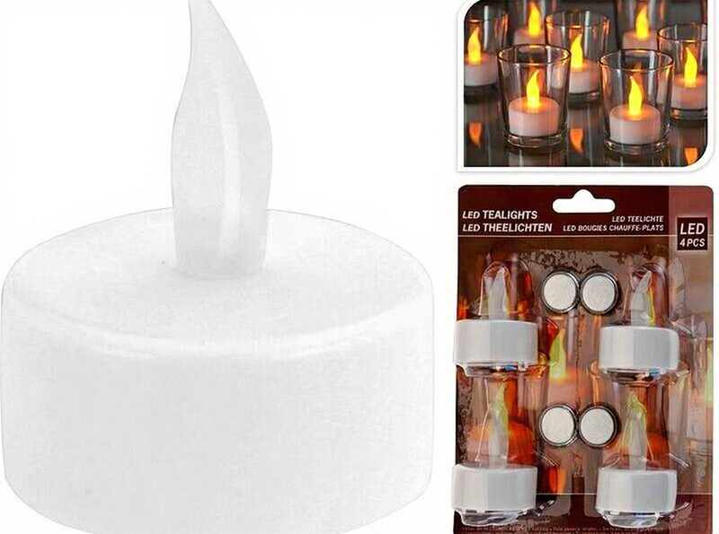 Excellent Houseware S.I.A. LED-Teelichter - 4-teilig
